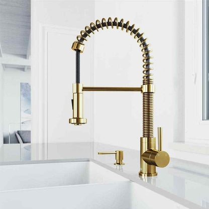 VIGO Bolton Kitchen Soap Dispenser in Matte Brushed Gold VGSD005MG
