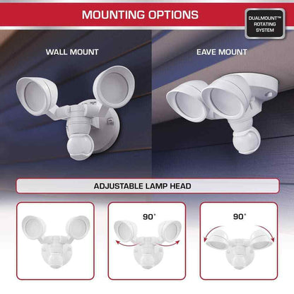 Defiant MaxDetect 240-Degree White Motion Activated Wired Outdoor Flood Light