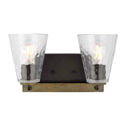 Home Decorators Westbrook Weathered Oak Rustic Farmhouse Bathroom Vanity Light