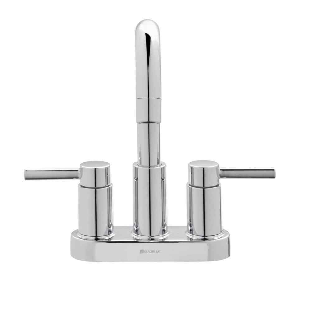 Glacier Bay Dorind 4 in. Centerset High-Arc Bathroom Faucet in Chrome