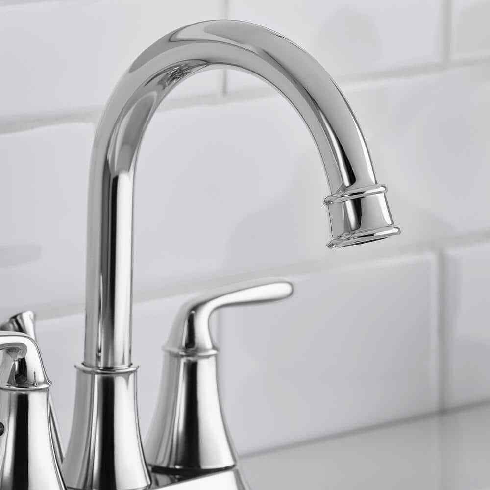 Glacier Bay Sadira 4 in. Centerset 2-Handle High-Arc Bathroom Faucet in Chrome