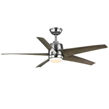 Hampton Bay Mena 54 in Integrated LED Indoor/Outdoor Polished Nickel Ceiling Fan