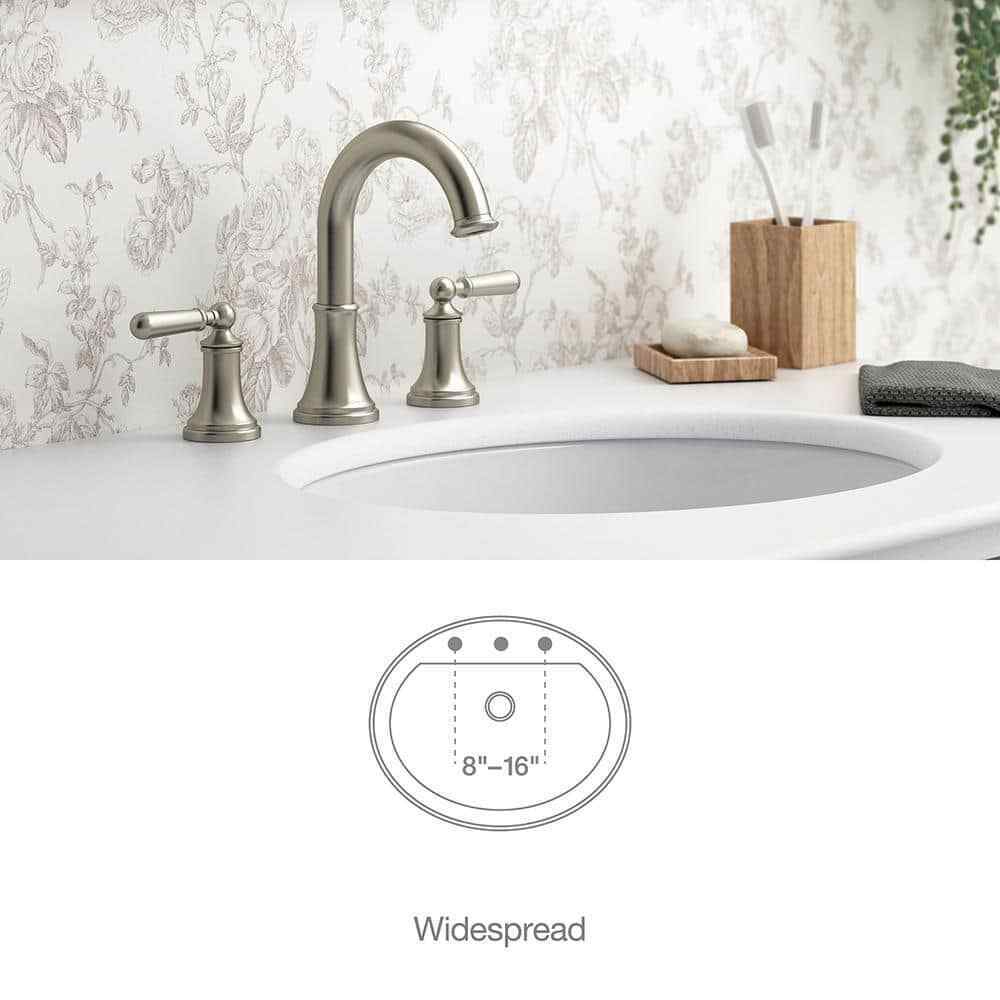 KOHLER Capilano 8 in. Widespread 2-Handle Bathroom Faucet in Brushed Nickel