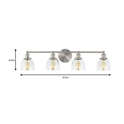 Home Decorators Evelyn 4-light Brushed Nickel Modern Industrial Indoor Vanity