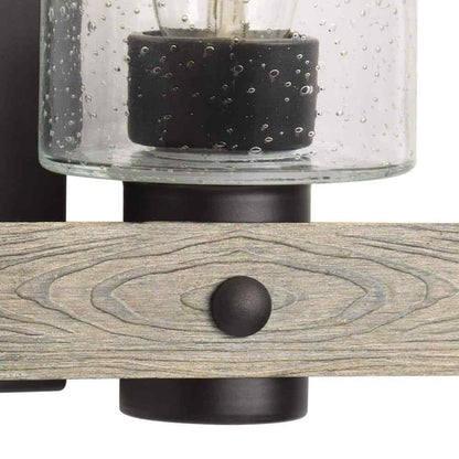 Progress Lighting Gulliver 24 in. 3-Light Graphite Coastal Bathroom Vanity