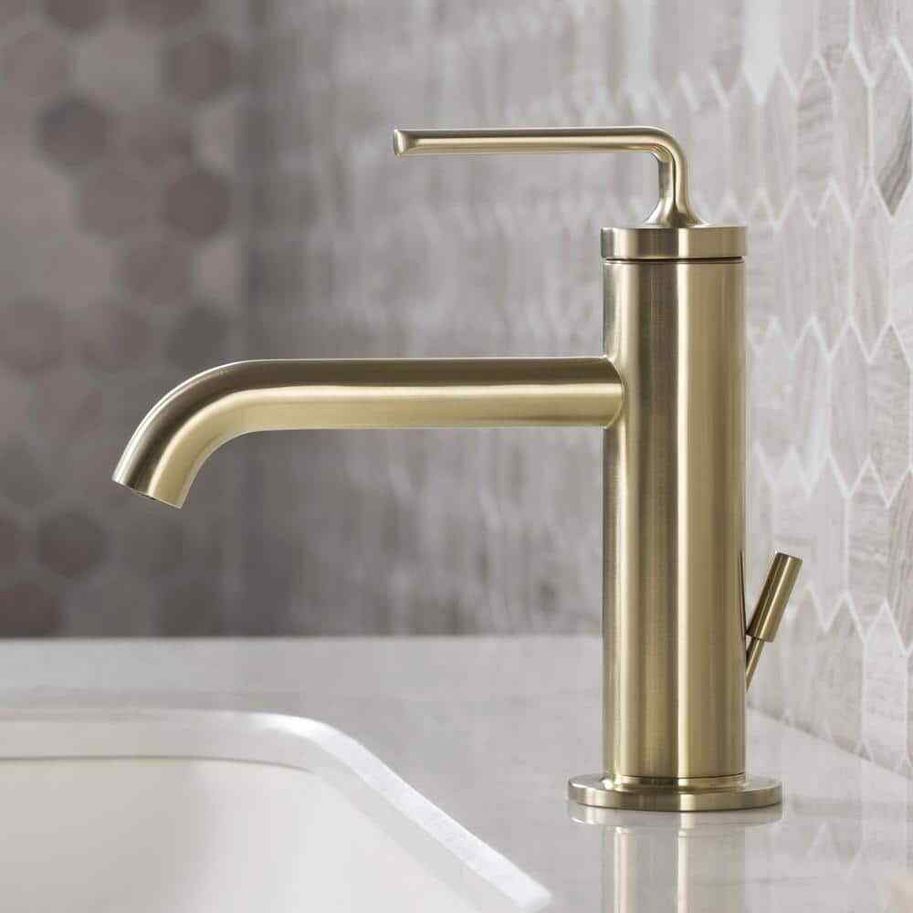 KRAUS Ramus Single Hole Single-Handle Bathroom Faucet w/ Matching Lift Rod Drain