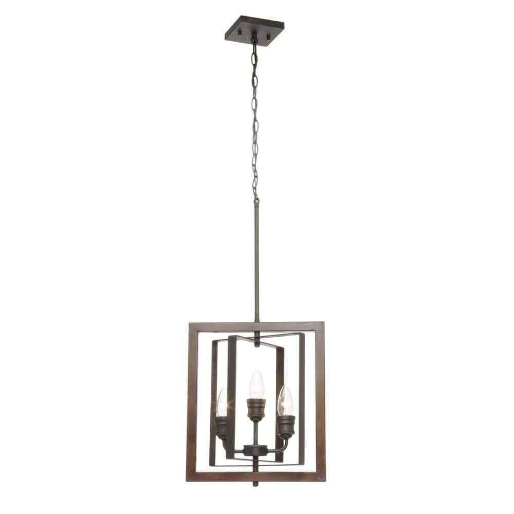 Home Decorators Palermo Grove 3-Light Gilded Iron Farmhouse Kitchen Pendant