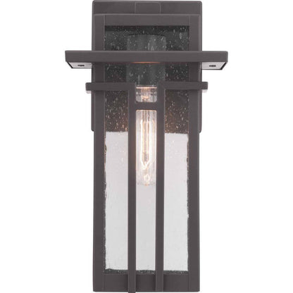 Progress Lighting Boxwood Antique Bronze Clear Seeded Glass Wall Lantern Light