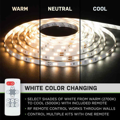 Commercial Electric 16 ft. LED Tunable White Tape Light Kit- Under Cabinet Light