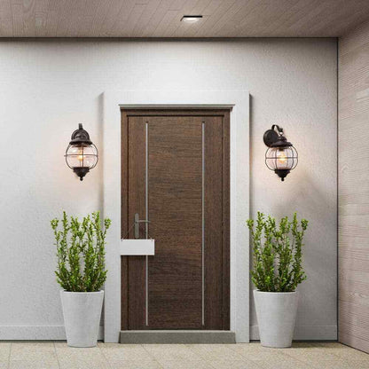 LNC 1-Light Bronze Industrial Wall Sconce Coastal Interior/Exterior Wall Sconce