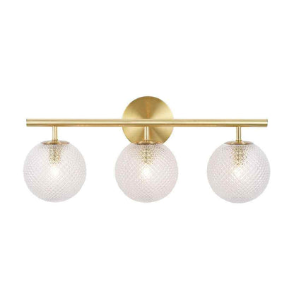 Hampton Bay Walsh 22 in. 3-Light Brass Vanity Light with Prismatic Glass Shades