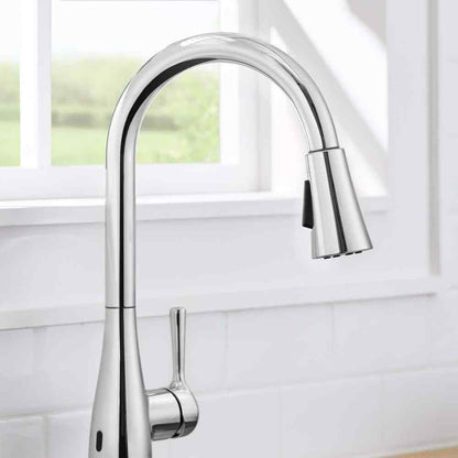 Glacier Bay Sadira Single-Handle Pull-Down Kitchen Faucet in Polished Chrome