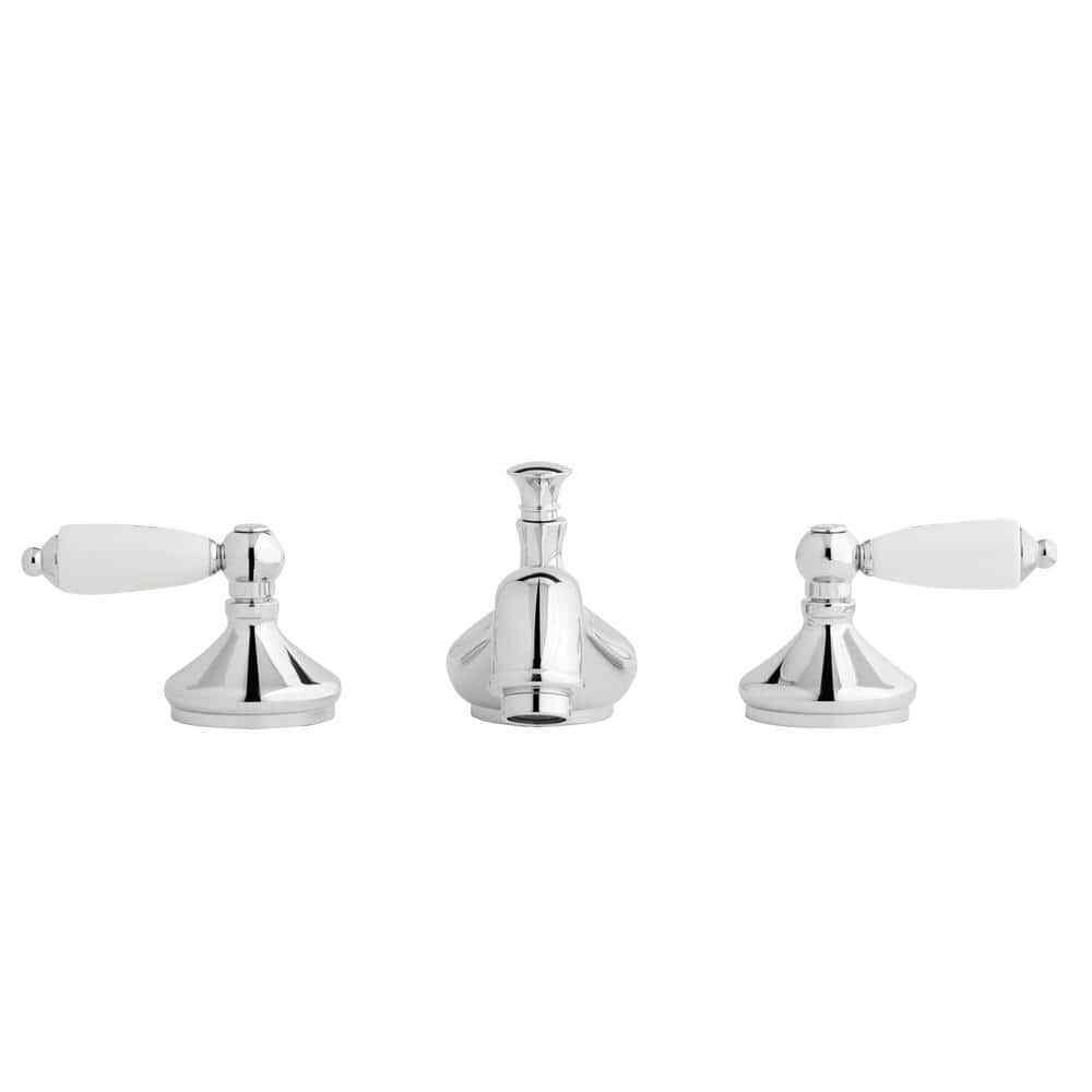 Glacier Bay Teapot 8 in. Widespread Low-Arc Bathroom Faucet in Polished Chrome