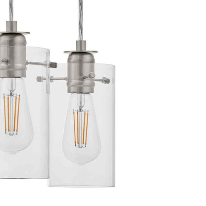 Hampton Bay Regan Brushed Kitchen Pendant Light w/ Glass Shades