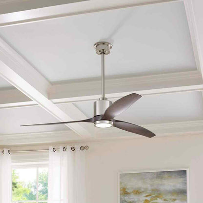 Home Decorators Triplex 60 in. LED Polished Nickel Ceiling Fan w/ Light