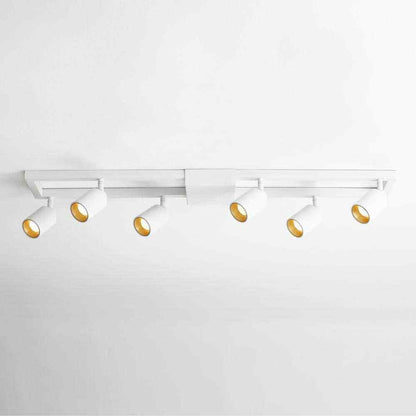 Vidalite White Modern LED Fixed Track Light 42-Watt Six Rotating Gimbal Heads