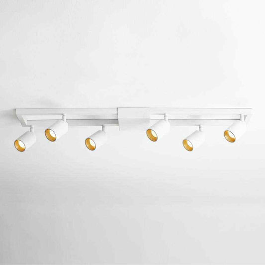 Vidalite White Modern LED Fixed Track Light 42-Watt Six Rotating Gimbal Heads