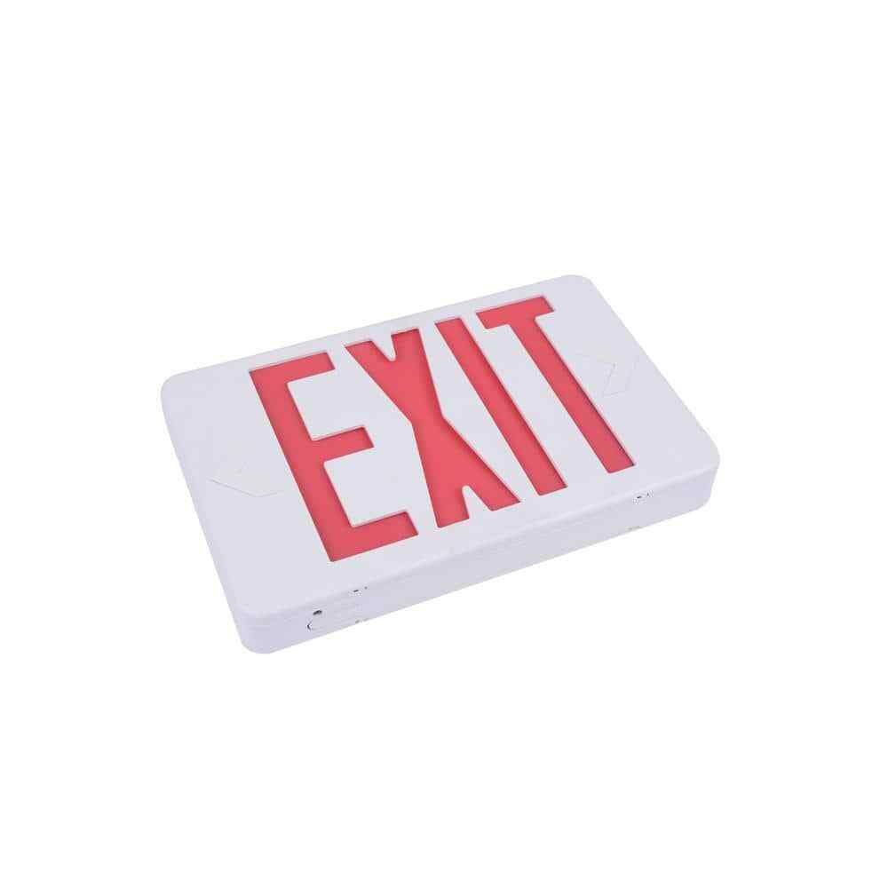 Commercial Electric 14W Equiv LED White Exit Sign w/ Ni-Cad 4.8-Volt Battery