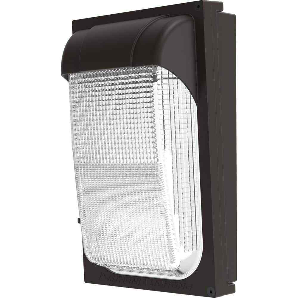 Lithonia Lighting 100-Watt Equivalent Integrated LED Dark Bronze Wall Pack Light