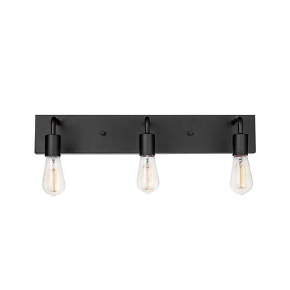 Hampton Bay Northvale 24 in. 3-Light Matte Black and Brass Bathroom Vanity Light