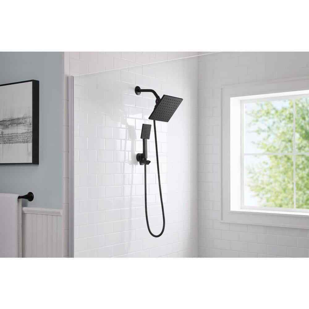 Glacier Bay Modern 1-Spray Dual Tub Wall Mount Fixed and Handheld Shower Heads