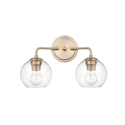 Millennium Lighting 16 in. 2-Light Modern Gold Vanity Light