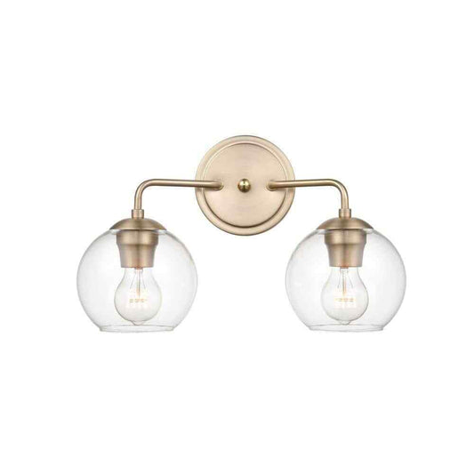 Millennium Lighting 16 in. 2-Light Modern Gold Vanity Light
