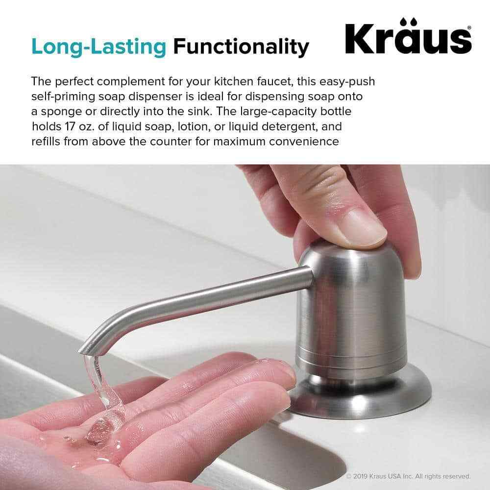 KRAUS Kitchen Soap Dispenser in All-Brite Spot Free Stainless Steel KSD-32SFS