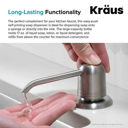 KRAUS Kitchen Soap Dispenser in All-Brite Spot Free Stainless Steel KSD-32SFS