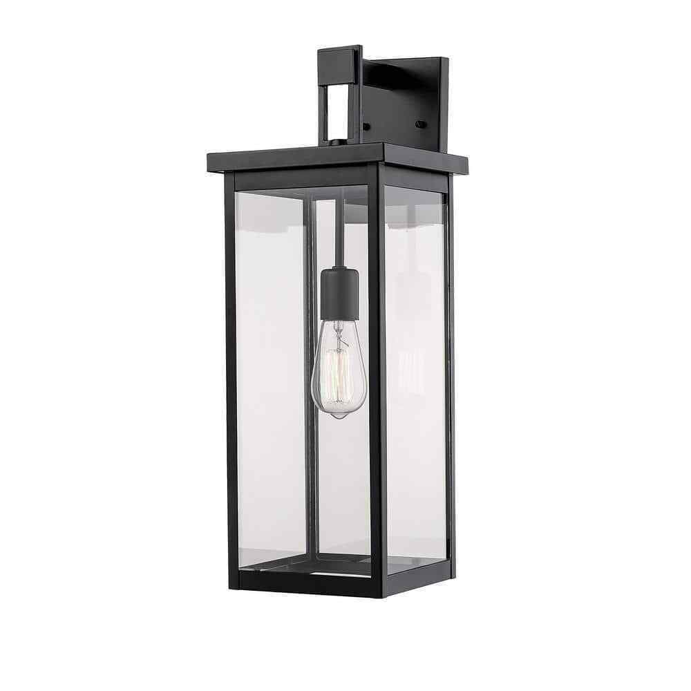Millennium Lighting 22 in. 1-Light Powder Coat Black Outdoor Wall-Light Sconce
