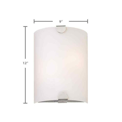 Volume Lighting Esprit Indoor Brushed Nickel Wall Sconce with Cylinder Shade
