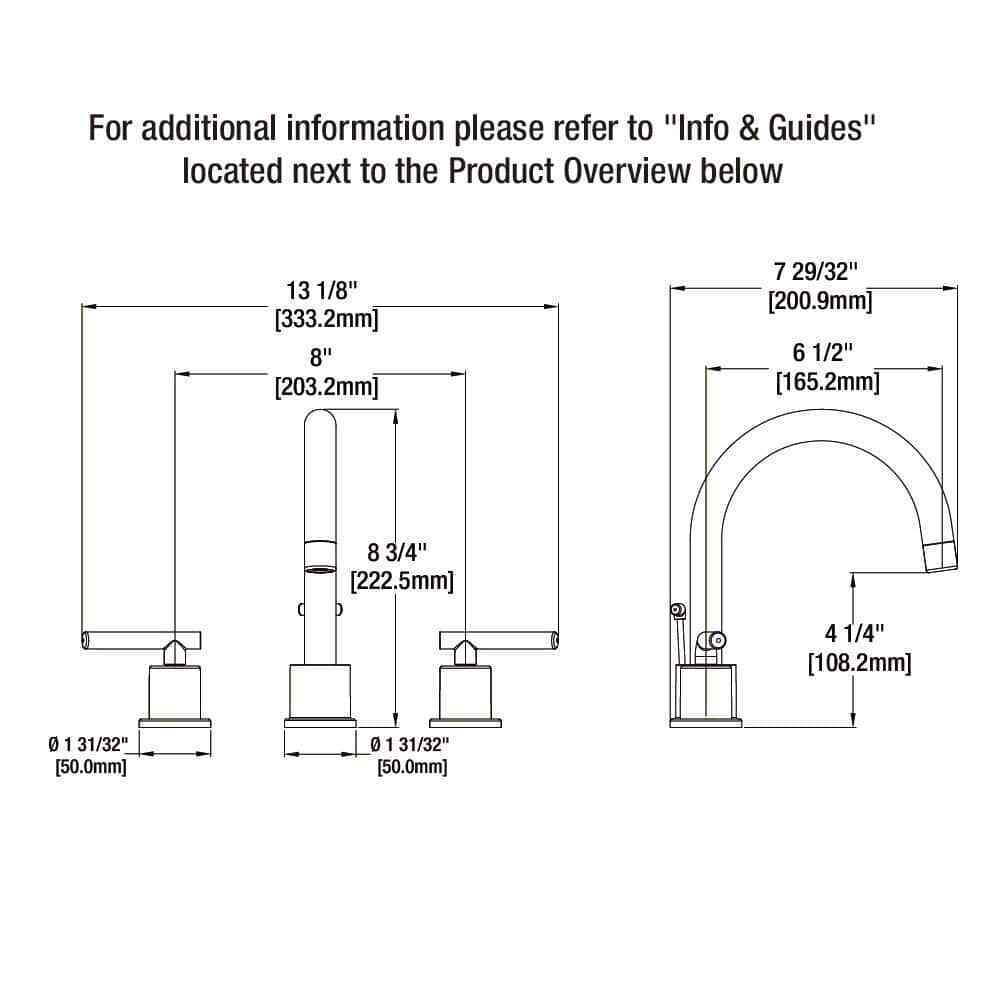 Glacier Bay Dorset 8 in. Widespread 2-Handle High-Arc Bathroom Faucet in Chrome