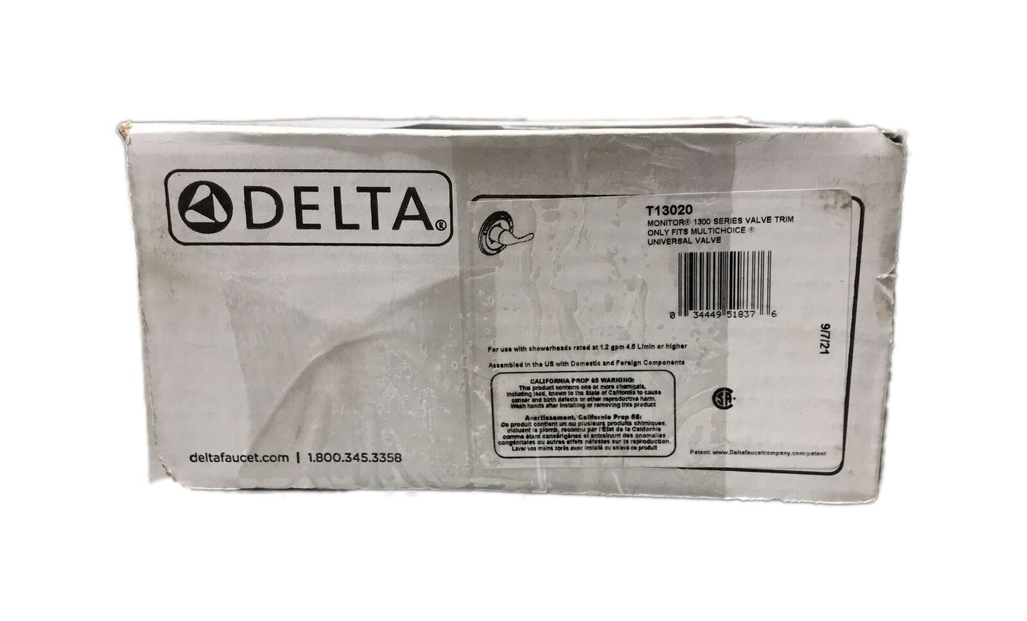 Delta Classic Temperature Control Valve Trim Kit in Chrome Valve Not Included