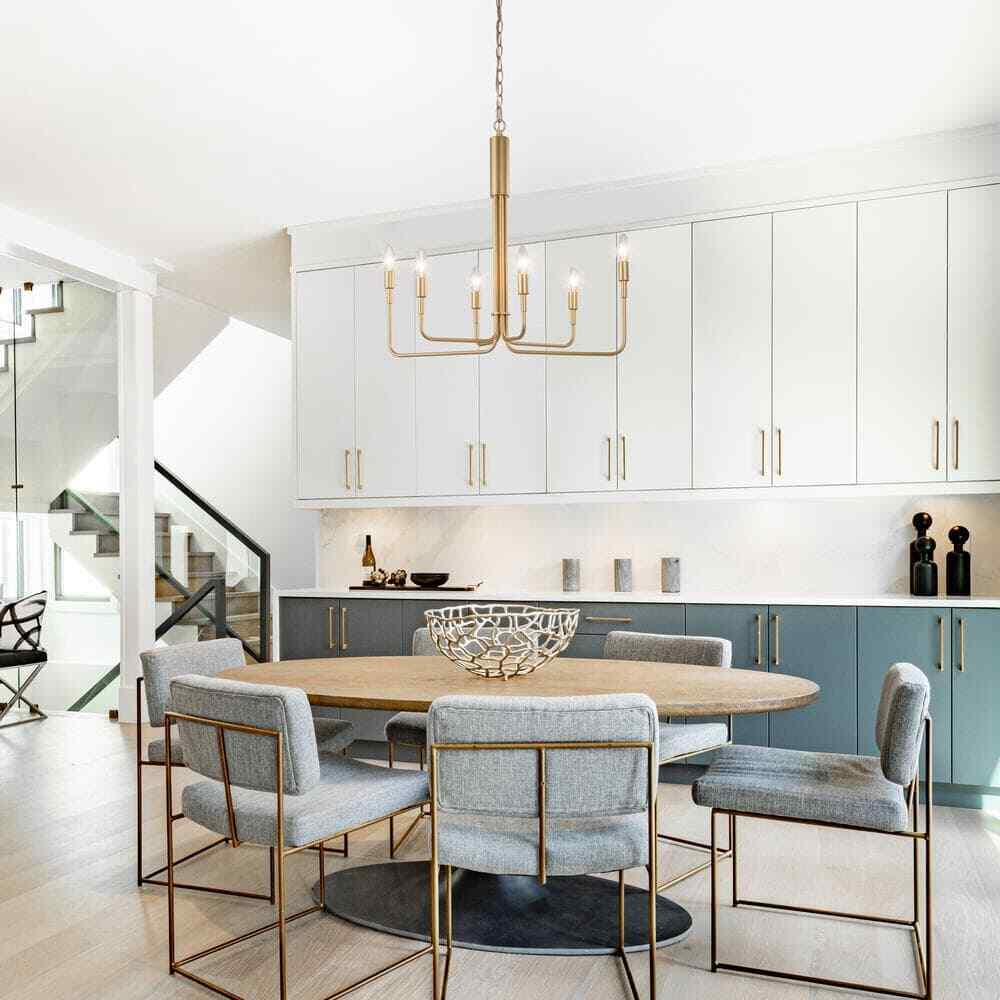 LNC Modern Light Gold Chandelier Contemporary 6-Light Candlestick Hanging Light