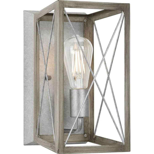 Progress Lighting Briarwood Bleached Oak Wood Farmhouse Wall Sconce Light