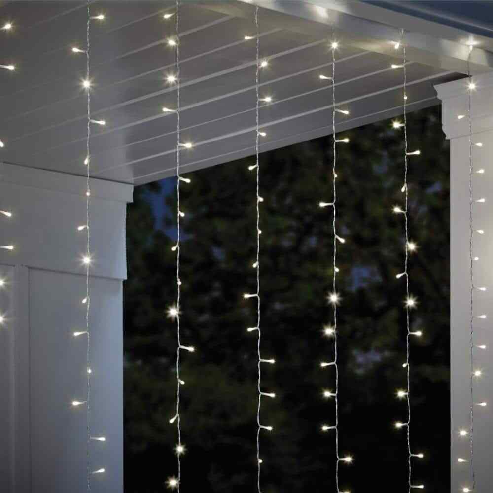 Hampton Bay Outdoor/Indoor 10 ft.LED 10 Strand Willow Curtain String Light