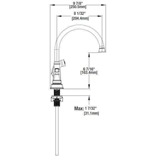 Glacier Bay Melina Double-Handle Standard Kitchen Faucet w/ Side Sprayer