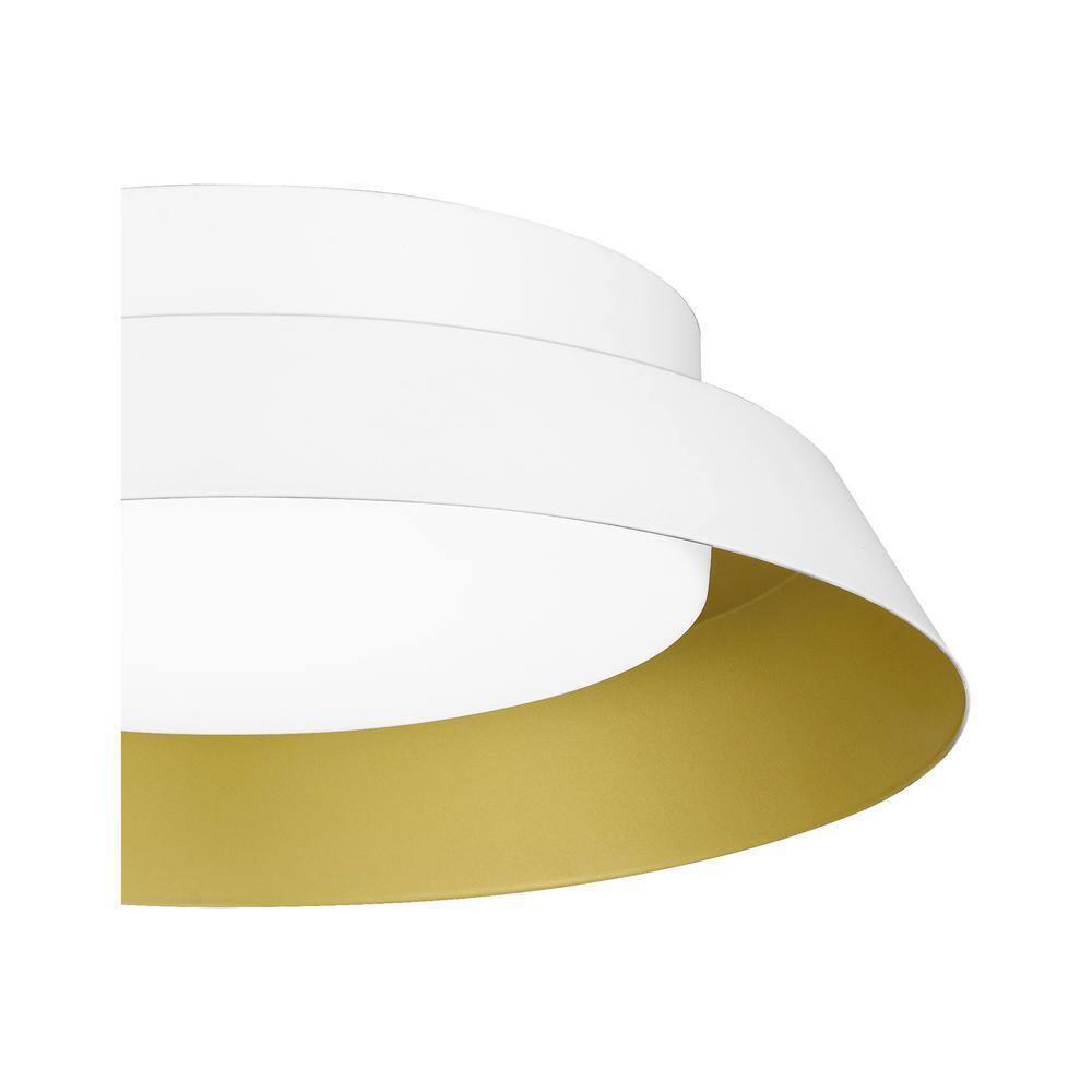 Home Decorators Collection Delaney 13 in. White LED Flush Mount DSHD19548F