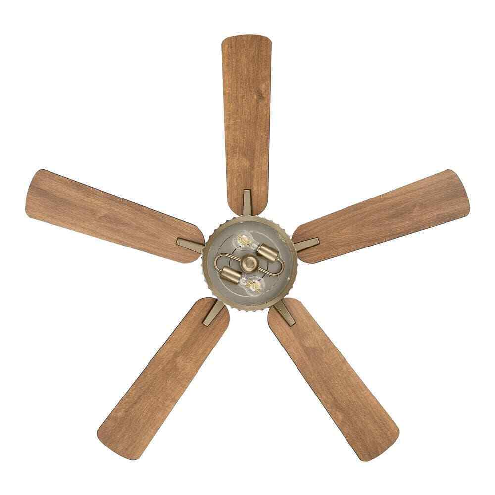 Hampton Bay Janeen 52 in. LED Indoor Champagne Bronze Ceiling Fan w/ Light