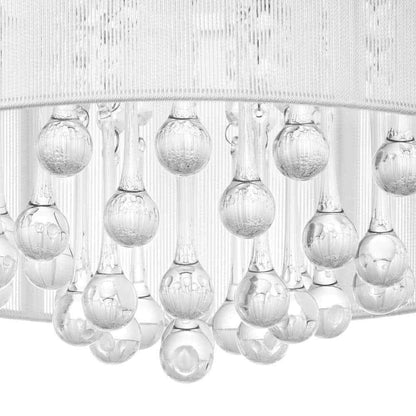Home Decorators Flenniken 15 in. Integrated LED Chrome and Crystal Ceiling Light