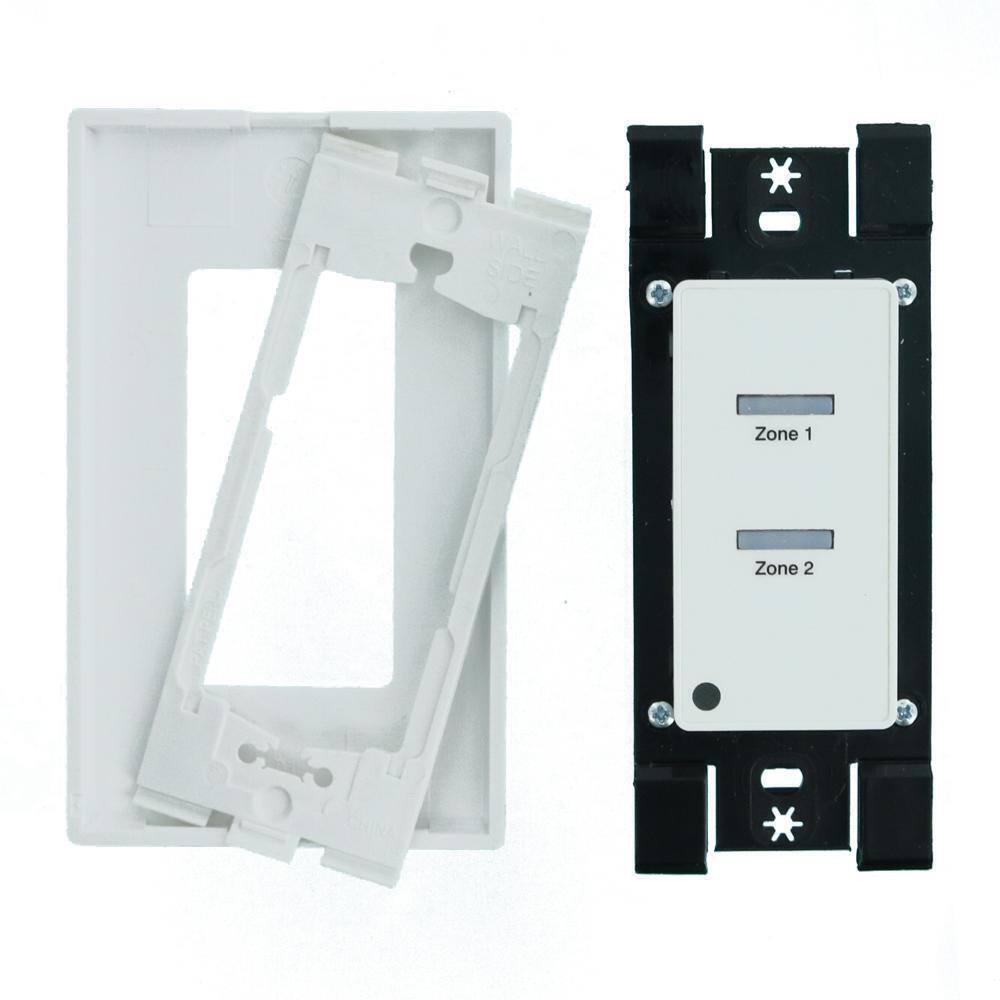 Leviton Low-Voltage Pushbutton Station 1-Gang 2 Button-On/Off White LVS-2W