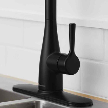 Glacier Bay Sadira Touchless 1-Handle Pull-Down Sprayer Kitchen Faucet Black
