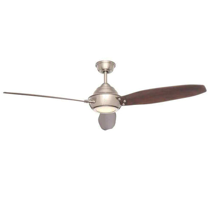 Home Decorators Aero Breeze 60 in. LED Indoor/Outdoor Brushed Nickel Ceiling Fan