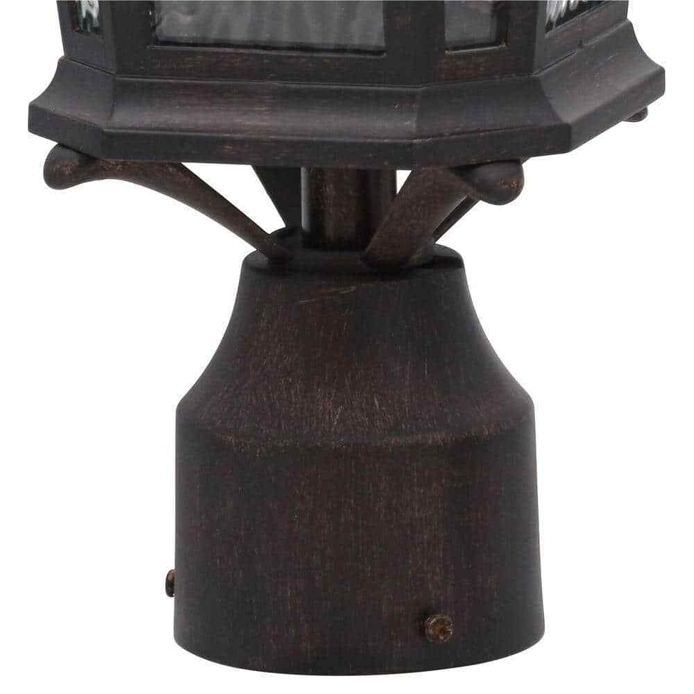 Home Decorators Waterton 1-Light Outdoor Dark Ridge Bronze Post Mount Lantern