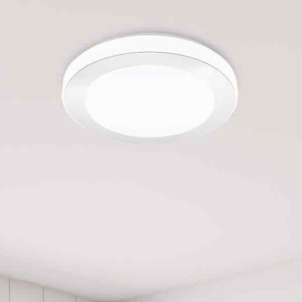 Eglo Carpi LED Semi-Flush Mount Light with White Plastic Diffuser