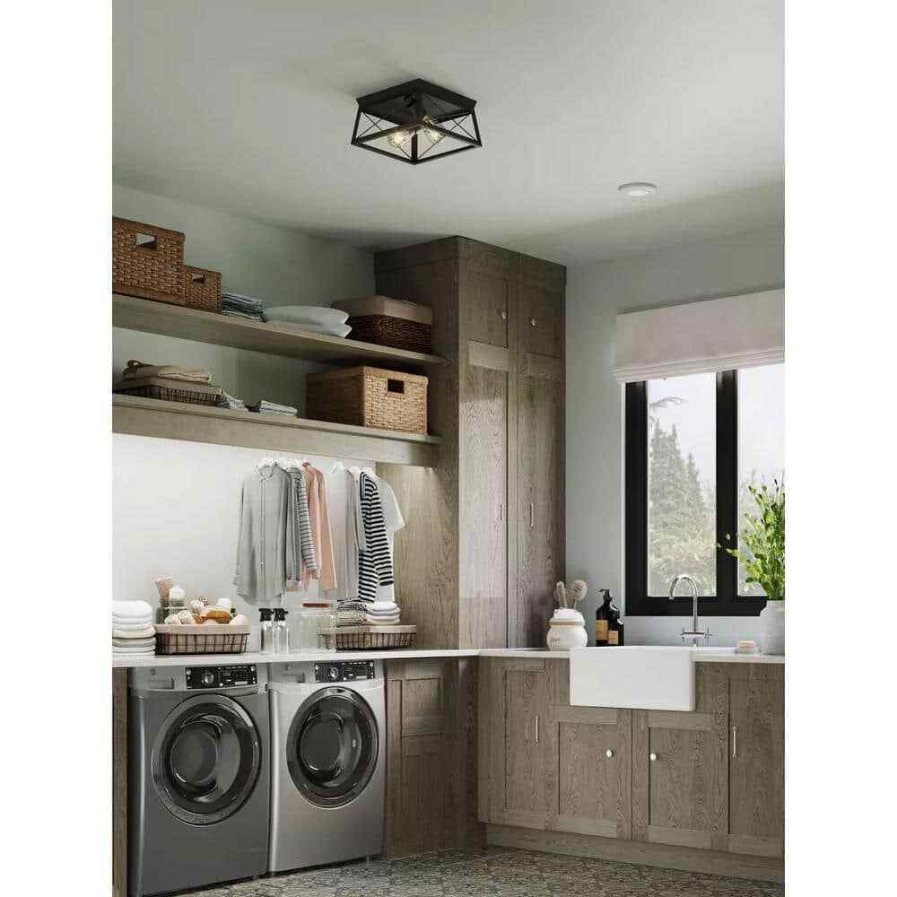 Progress Lighting Briarwood 2-Light Kitchen Farmhouse Ceiling Light Flush Mount