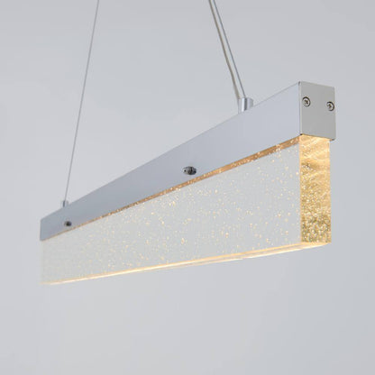 Artika Essence Bar 28-Watt LED Chrome Modern Island Hanging Light Chandelier