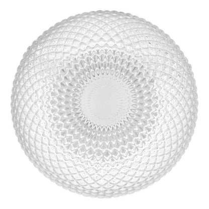 Hampton Bay Walsh 8 in. 1-Light Black Flush Mount with Prismatic Glass Shade