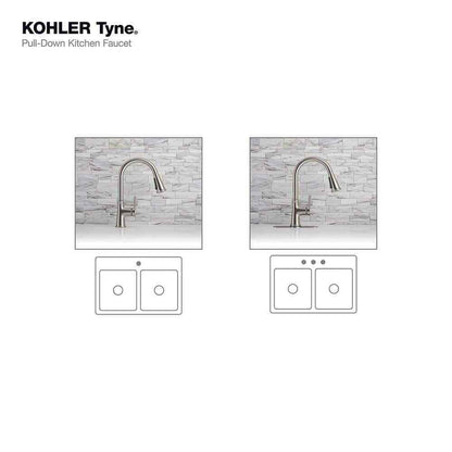 KOHLER Tyne Single-Handle Pull-Down Sprayer Kitchen Faucet in Vibrant Stainless