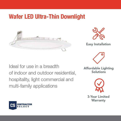 Juno 6 in. Selectable CCT Integrated LED Brushed Nickel Recessed Light Trim